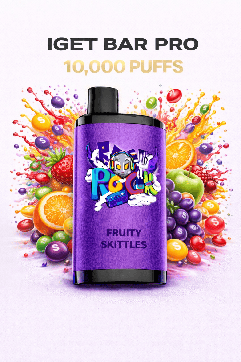 FRUITY SKITTLES (NEW FLAVOUR!) - IGET BAR PRO 10,000